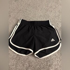 Women’s ADIDAS 3 Stripe Slim Fit Marathon 20 Athletic Running Shorts Sz XS 4”